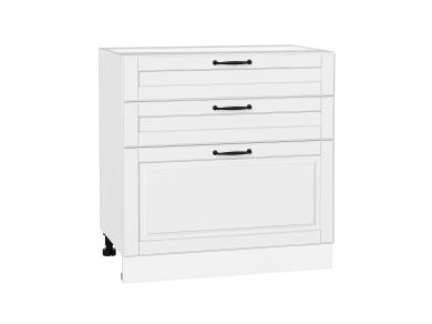 Шкаф нижний с 3-мя ящиками Дублин 800 Special White / Белый
