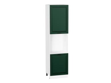 Шкаф пенал под бытовую технику Дублин 600Н (для верхних шкафов 920) Special Green / Белый