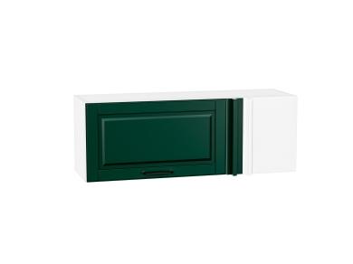 Шкаф верхний прямой угловой горизонтальный Дублин 1000 Special Green / Белый