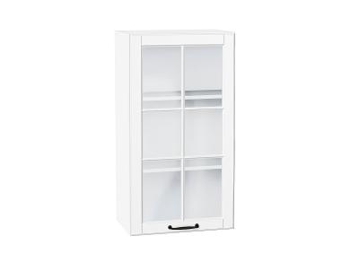Шкаф верхний со стеклом Дублин 500Н Special White / Белый