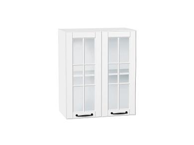 Шкаф верхний со стеклом Дублин 600 Special White / Белый