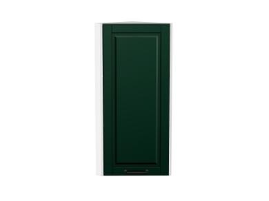 Шкаф верхний торцевой Дублин 300Н Special Green / Белый