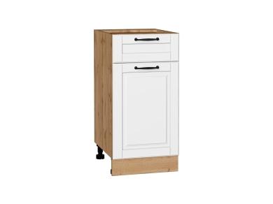 Шкаф нижний с 1 ящиком Дублин 400 Special White / Дуб вотан