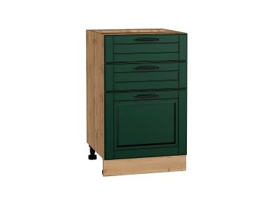 Шкаф нижний с 3-мя ящиками Дублин 500 Special Green / Дуб вотан