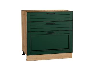 Шкаф нижний с 3-мя ящиками Дублин 800 Special Green / Дуб вотан