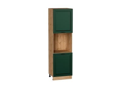 Шкаф пенал под бытовую технику Дублин 600 (для верхних шкафов 720) Special Green / Дуб вотан