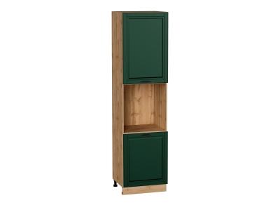 Шкаф пенал под бытовую технику Дублин 600Н (для верхних шкафов 920) Special Green / Дуб вотан