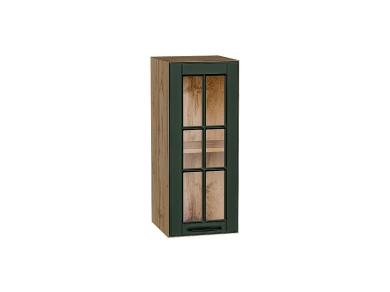 Шкаф верхний со стеклом Дублин 300 Special Green / Дуб вотан