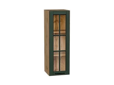 Шкаф верхний со стеклом Дублин 300Н Special Green / Дуб вотан