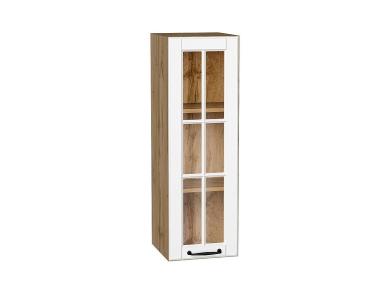 Шкаф верхний со стеклом Дублин 300Н Special White / Дуб вотан