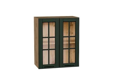 Шкаф верхний со стеклом Дублин 600 Special Green / Дуб вотан
