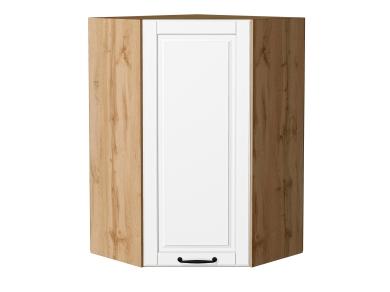 Шкаф верхний угловой Дублин 590Н Special White / Дуб вотан
