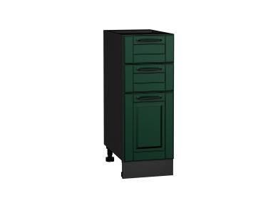 Шкаф нижний с 3-мя ящиками Дублин 300 Special Green / Graphite