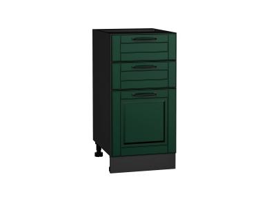 Шкаф нижний с 3-мя ящиками Дублин 400 Special Green / Graphite
