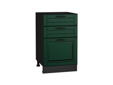 Шкаф нижний с 3-мя ящиками Дублин 500 Special Green / Graphite