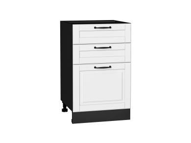 Шкаф нижний с 3-мя ящиками Дублин 500 Special White / Graphite