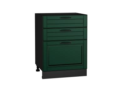 Шкаф нижний с 3-мя ящиками Дублин 600 Special Green / Graphite