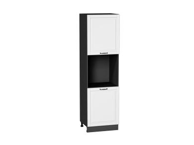 Шкаф пенал под бытовую технику Дублин 600 (для верхних шкафов 720) Special White / Graphite