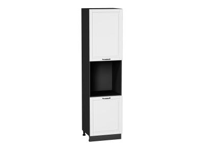 Шкаф пенал под бытовую технику Дублин 600Н (для верхних шкафов 920) Special White / Graphite