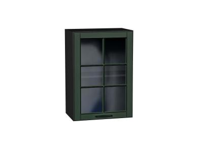 Шкаф верхний со стеклом Дублин 500 Special Green / Graphite