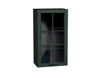 Шкаф верхний со стеклом Дублин 500Н Special Green / Graphite