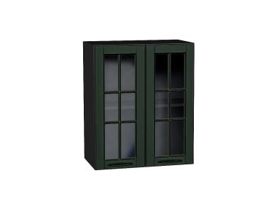 Шкаф верхний со стеклом Дублин 600 Special Green / Graphite