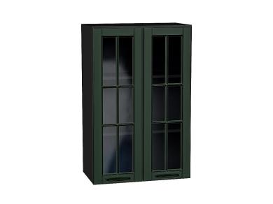 Шкаф верхний со стеклом Дублин 600Н Special Green / Graphite