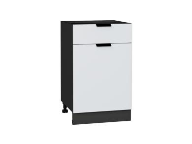 Шкаф нижний с 1 ящиком Евро 500 Белый / Graphite