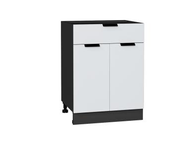 Шкаф нижний с 1 ящиком Евро 601М Белый / Graphite