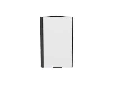 Шкаф верхний торцевой Евро 300 Белый / Graphite