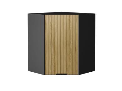 Шкаф верхний угловой Евро Лайн 590 Дуб песочный / Graphite