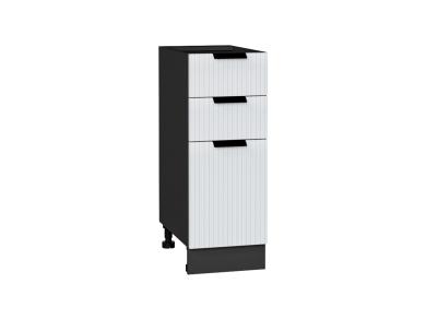 Шкаф нижний с 3-мя ящиками Евро Лайн 300 Белый / Graphite