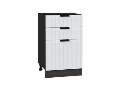 Шкаф нижний с 3-мя ящиками Евро Лайн 500 Белый / Graphite