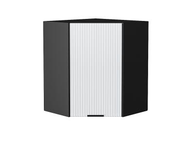 Шкаф верхний угловой Евро Лайн 590 Белый / Graphite
