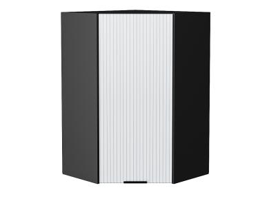 Шкаф верхний угловой Евро Лайн 590Н Белый / Graphite