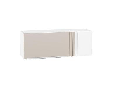 Шкаф верхний прямой угловой горизонтальный Фьюжн 1000 Cream Silk / Белый