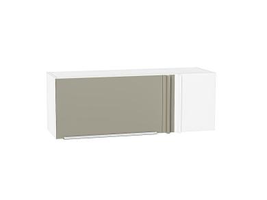 Шкаф верхний прямой угловой горизонтальный Фьюжн 1000 Silky Grey / Белый
