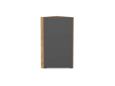 Шкаф верхний торцевой Фьюжн 300 Stormy Silk / Дуб вотан