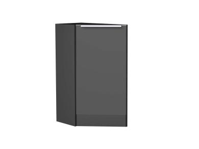 Шкаф нижний торцевой Фьюжн 300 Stormy Silk / Graphite