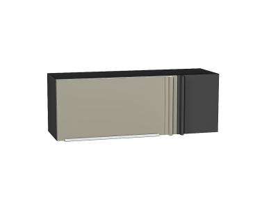 Шкаф верхний прямой угловой горизонтальный Фьюжн 1000 Silky Grey / Graphite