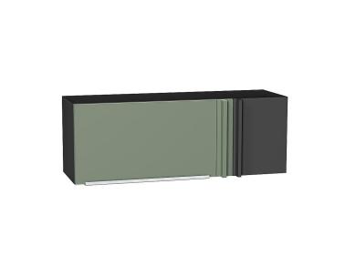 Шкаф верхний прямой угловой горизонтальный Фьюжн 1000 Silky Mint / Graphite