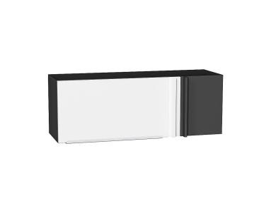 Шкаф верхний прямой угловой горизонтальный Фьюжн 1000 Silky White / Graphite