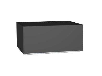 Шкаф верхний горизонтальный глубокий Фьюжн 810 Stormy Silk / Graphite