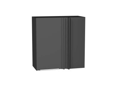 Шкаф верхний прямой угловой Фьюжн 700 Stormy Silk / Graphite