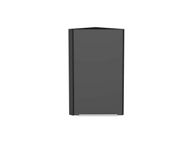 Шкаф верхний торцевой Фьюжн 300 Stormy Silk / Graphite