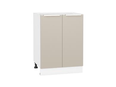 Шкаф нижний Фьюжн 600 Cream Silk / Белый