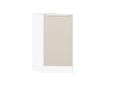 Шкаф нижний торцевой Фьюжн 300 (прав.) Cream Silk / Белый