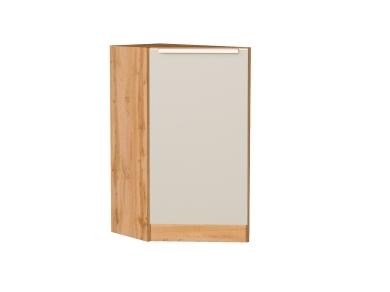 Шкаф нижний торцевой Фьюжн 300 (прав.) Cream Silk / Дуб Вотан