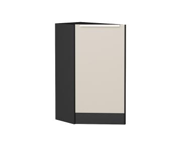 Шкаф нижний торцевой Фьюжн 300 (прав.) Graphite / Cream Silk