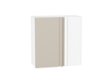 Шкаф верхний прямой угловой Фьюжн 700 Cream Silk / Белый